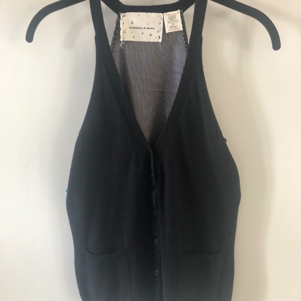 Like New! Coincidence & Chance V-neck Button Down Sweater Vest Sz XS